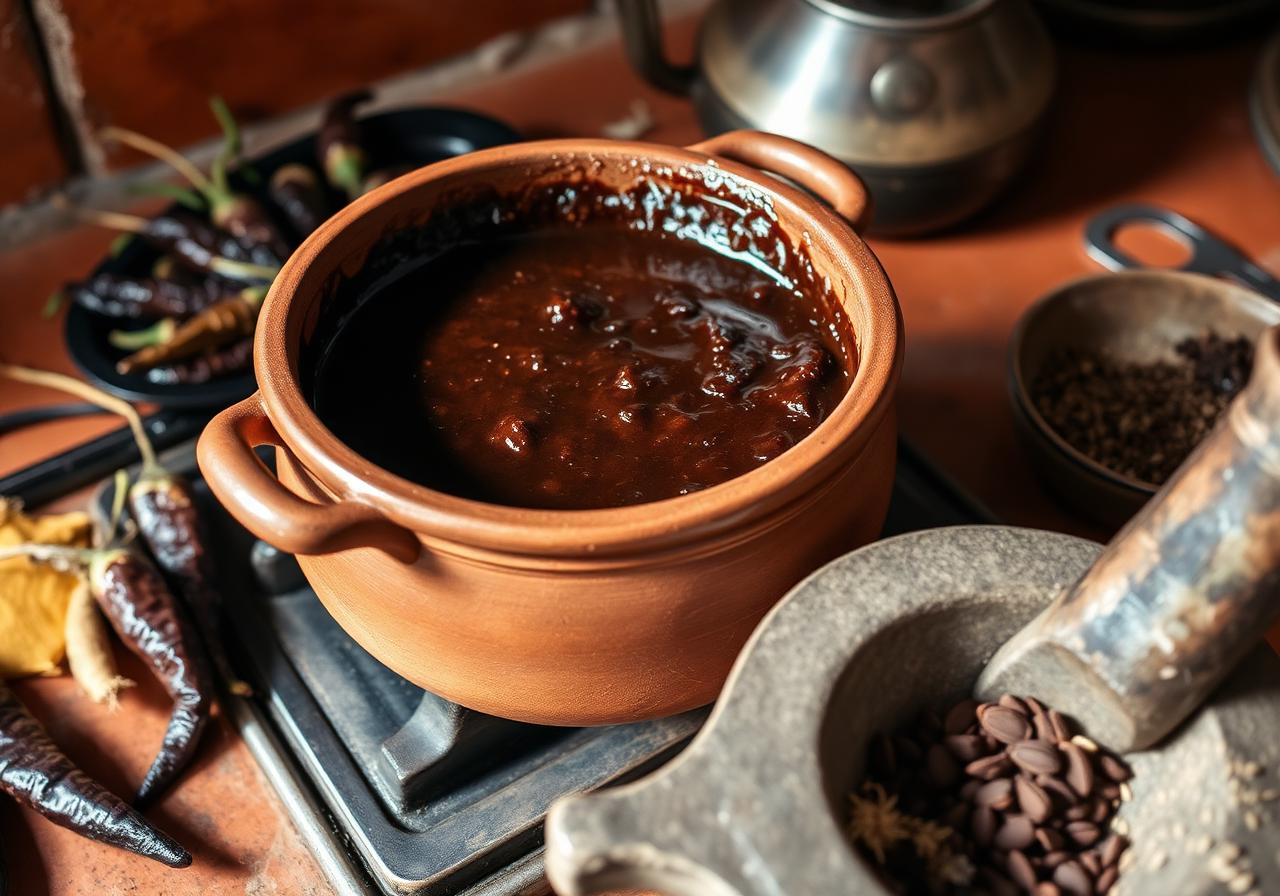 Mole, slow and seven-spiced